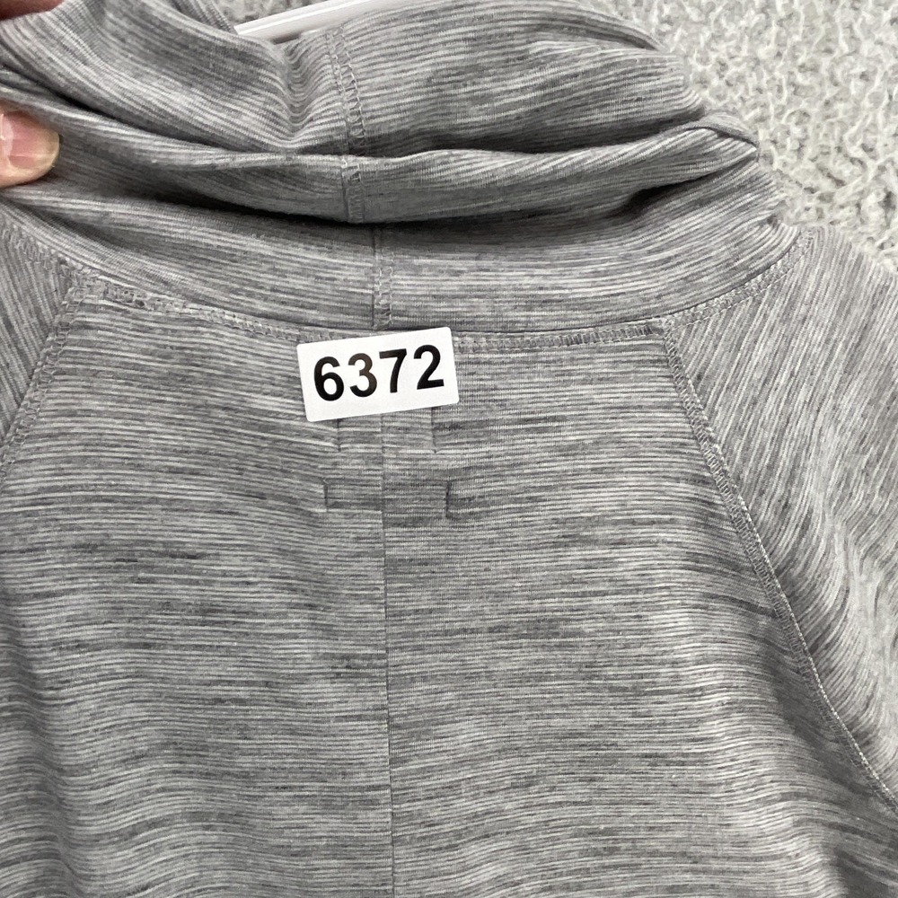 PrAna Sweater Pullover Womens L Gray Cowl Neck Raglan Sleeve Lightweight Stretch - Picture 7 of 7